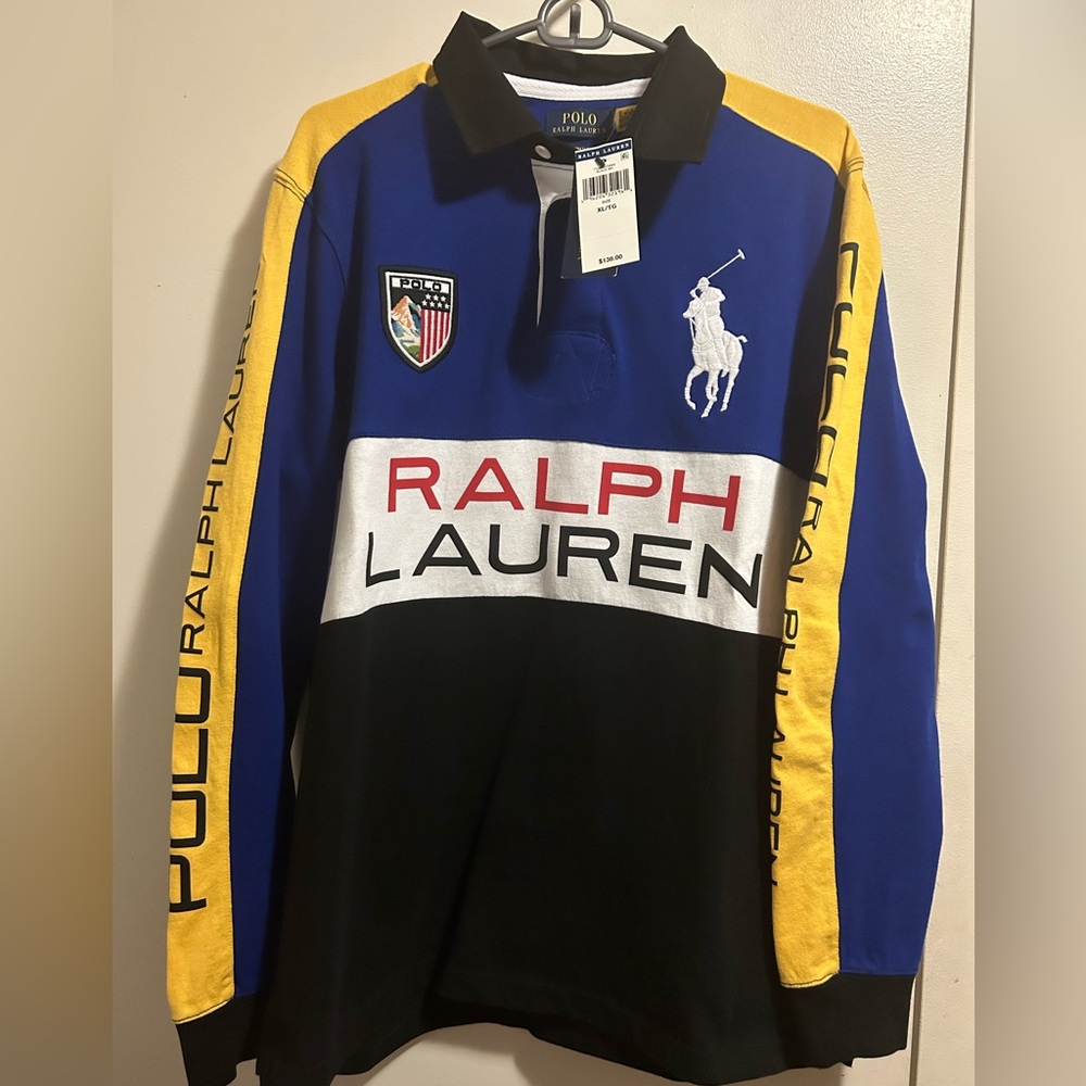 Men’s NWT Ralph Lauren Polo right pullover long sleeve rugby shirt size XL